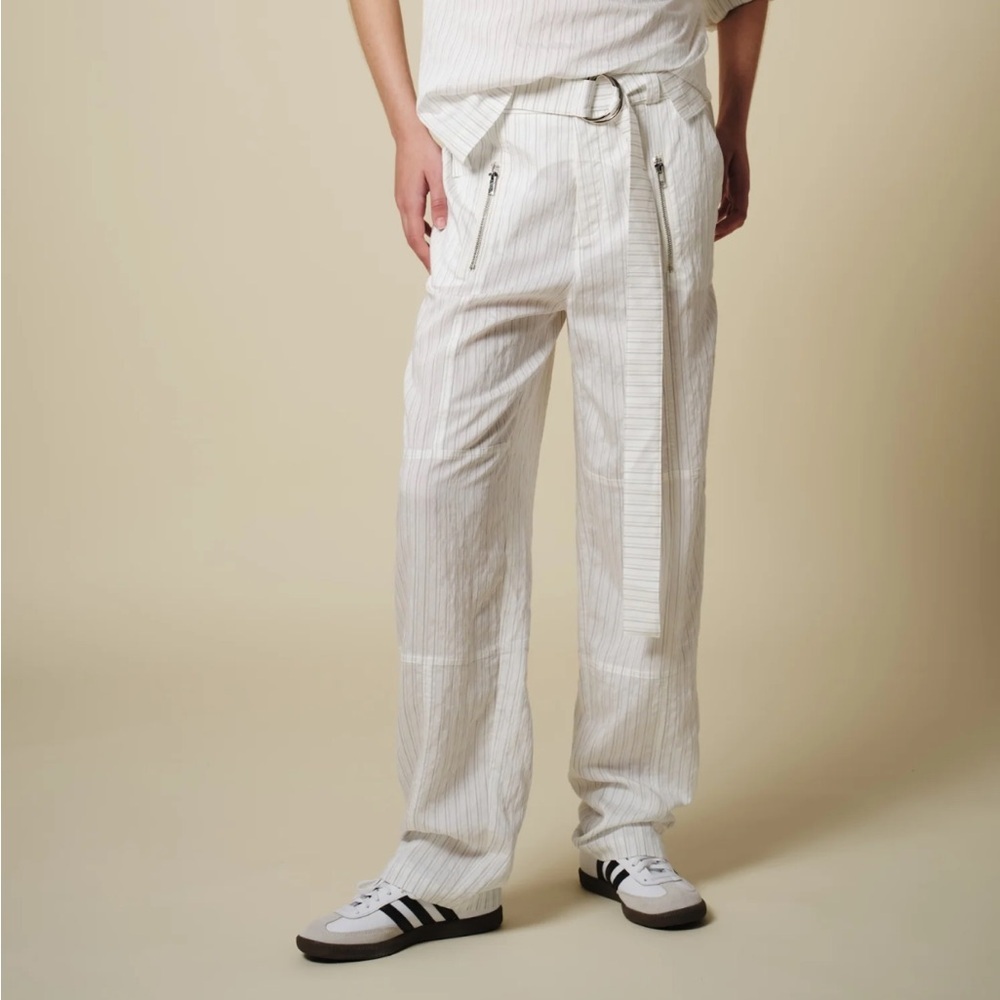 NWT Saint Art Women's Courtney White Black Stripe Baggy Pants Small reg $298 - Picture 4 of 10